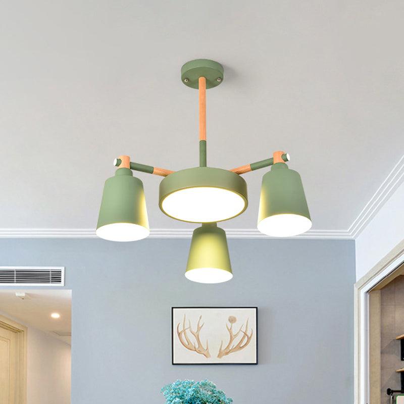 3/5/8-Light Living Room Chandelier Lamp Macaron Grey Blue White - Rebooters