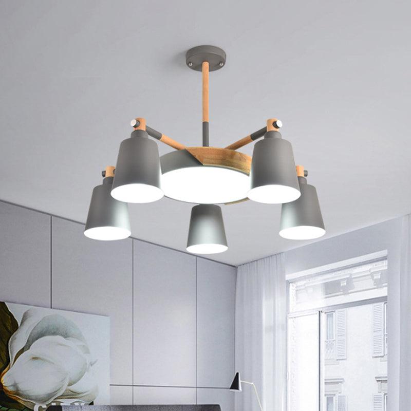 3/5/8-Light Living Room Chandelier Lamp Macaron Grey Blue White - Rebooters