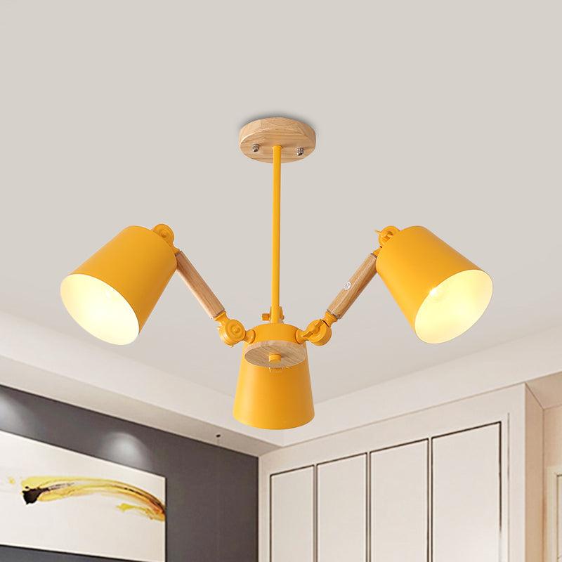 Bedroom Chandelier for Girls Macaron Wood Ceiling Light - Rebooters