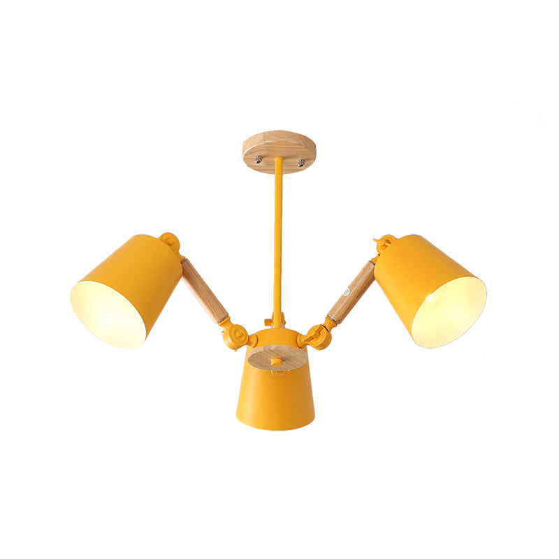 Bedroom Chandelier for Girls Macaron Wood Ceiling Light - Rebooters