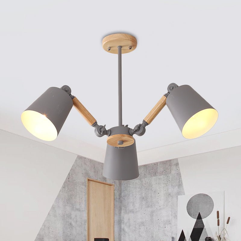 Bedroom Chandelier for Girls Macaron Wood Ceiling Light - Rebooters