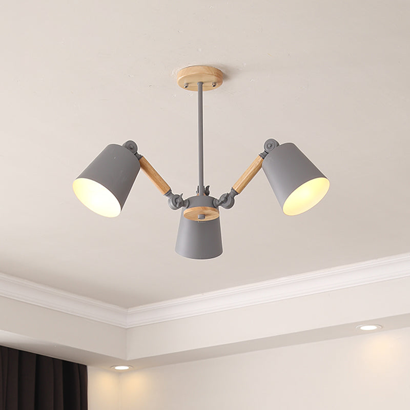 Bedroom Chandelier for Girls Macaron Wood Ceiling Light - Rebooters