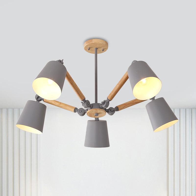 Bedroom Chandelier for Girls Macaron Wood Ceiling Light - Rebooters
