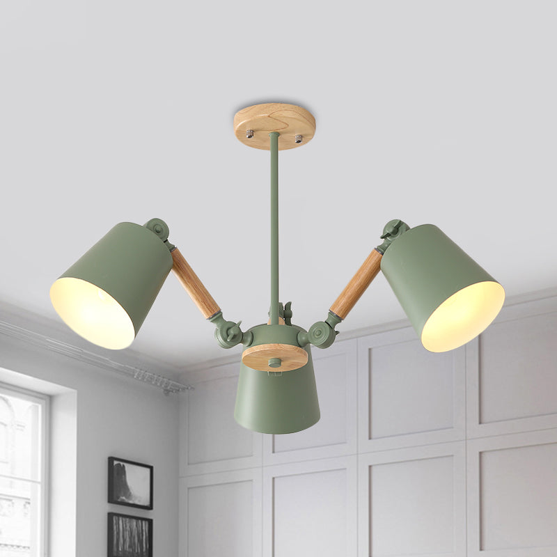 Bedroom Chandelier for Girls Macaron Wood Ceiling Light - Rebooters