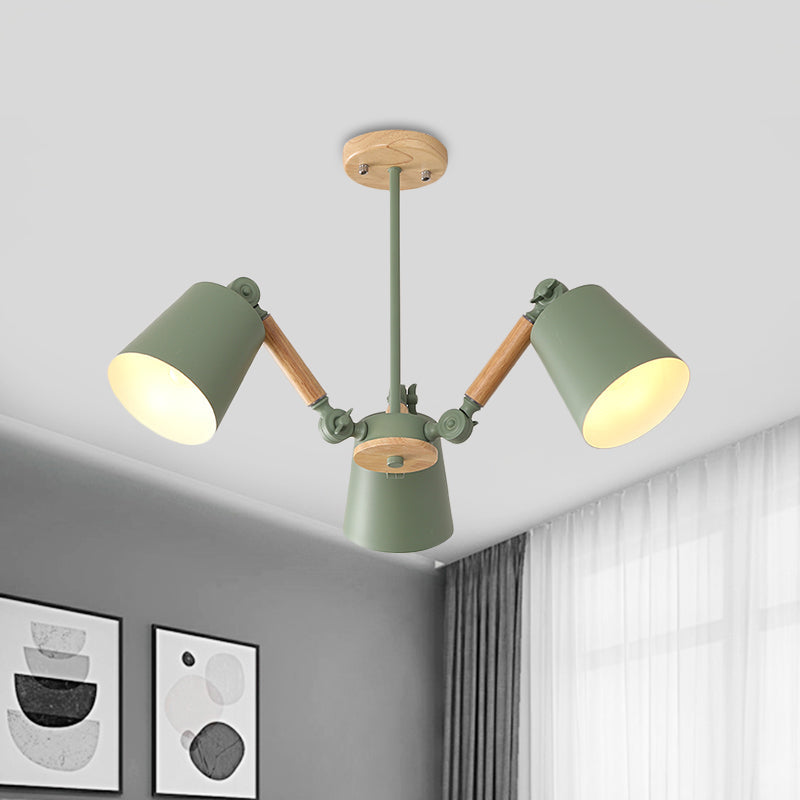 Bedroom Chandelier for Girls Macaron Wood Ceiling Light - Rebooters