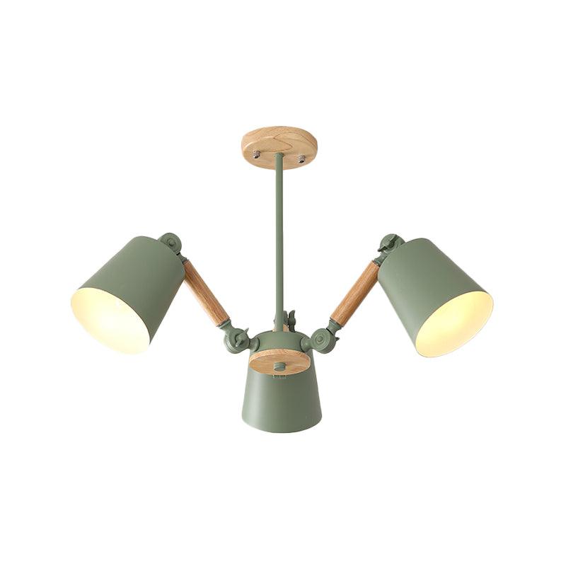 Bedroom Chandelier for Girls Macaron Wood Ceiling Light - Rebooters