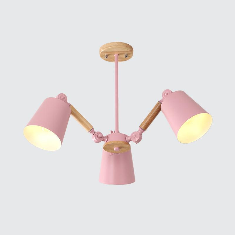 Bedroom Chandelier for Girls Macaron Wood Ceiling Light - Rebooters