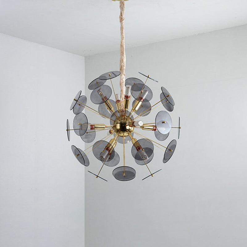 Sputnik Bedroom Ceiling Chandelier Metal 12-Bulb Modernist Light - Rebooters
