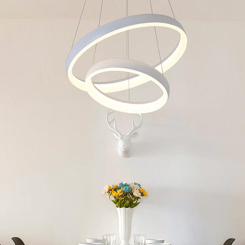 1/2/3-Layered Circle Chandelier Nordic Metallic LED Light - Rebooters