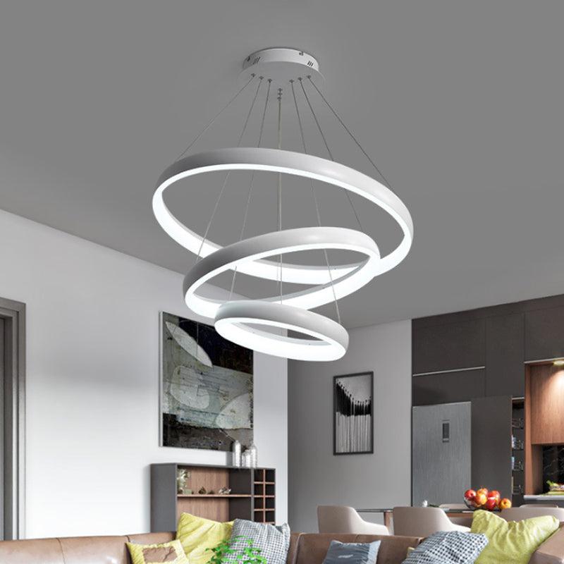 1/2/3-Layered Circle Chandelier Nordic Metallic LED Light - Rebooters