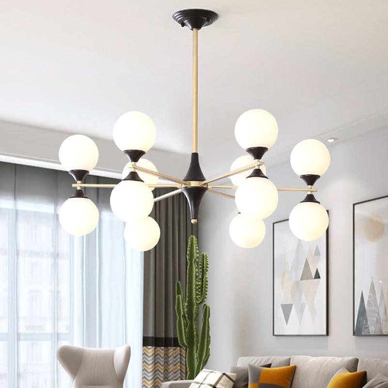 6/8/12 Heads Living Room Chandelier Black-Gold Light - Rebooters