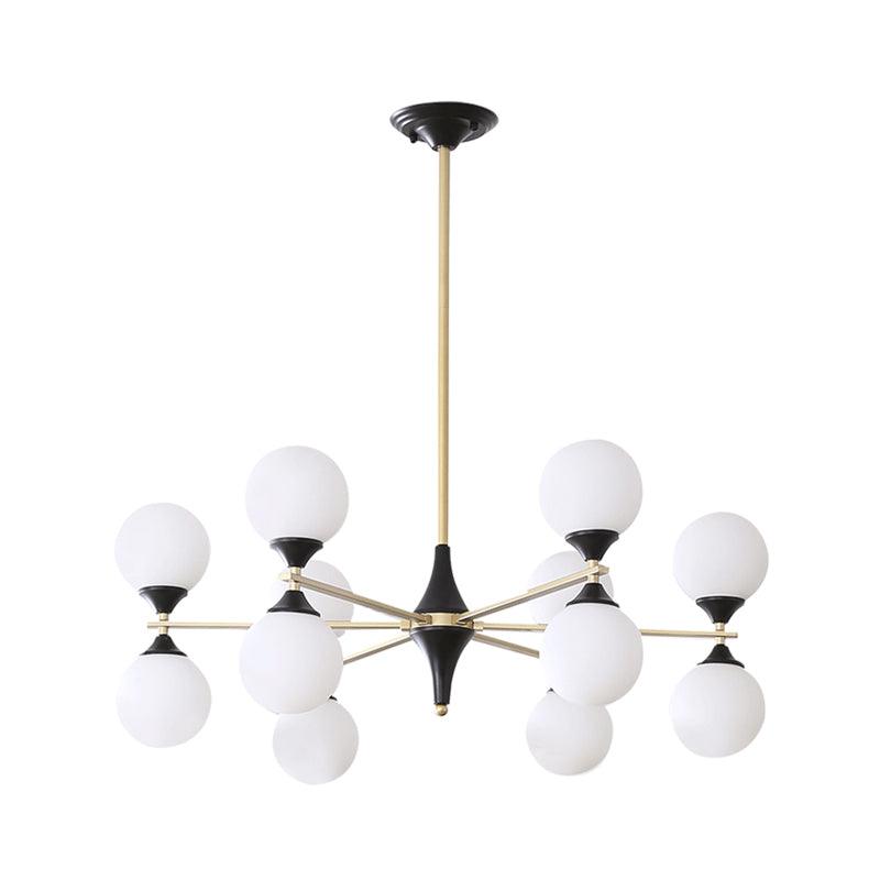 6/8/12 Heads Living Room Chandelier Black-Gold Light - Rebooters