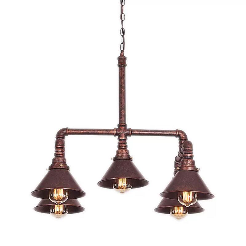 5-Light Chandelier Industrial Living Room Hanging Light - Rebooters