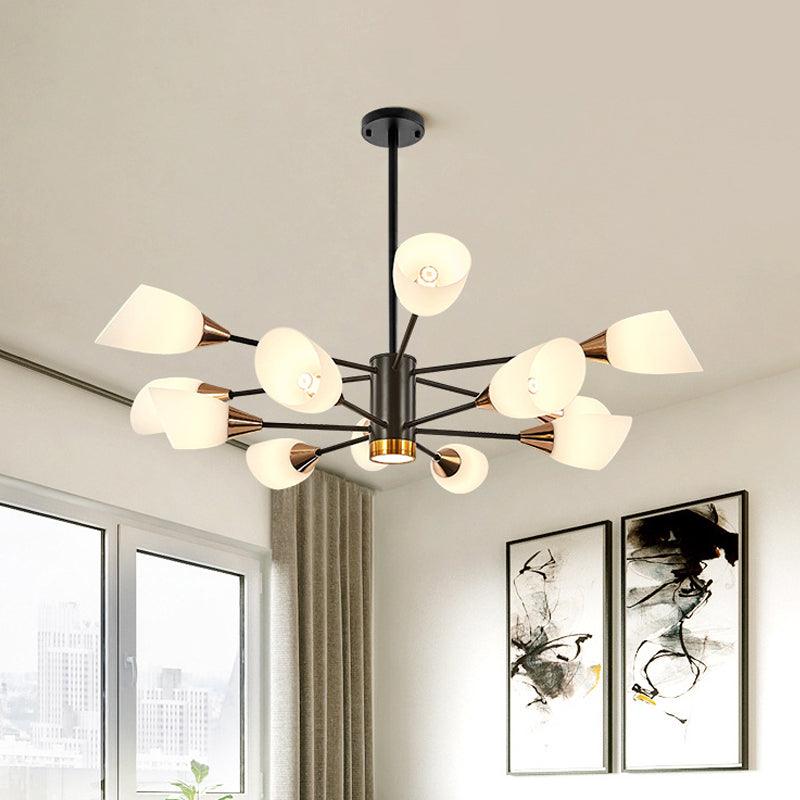 6/10/16 Bulbs Living Room Ceiling Pendant Chandelier Black Gold - Rebooters