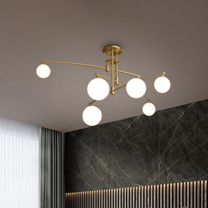 3-Layered Bedroom Chandelier Metallic 6/9-Light Lamp Black Gold - Rebooters