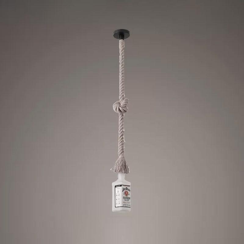 1/6/9-Bulb Frosted White Glass Island Lamp Black Wine Bottle - Rebooters