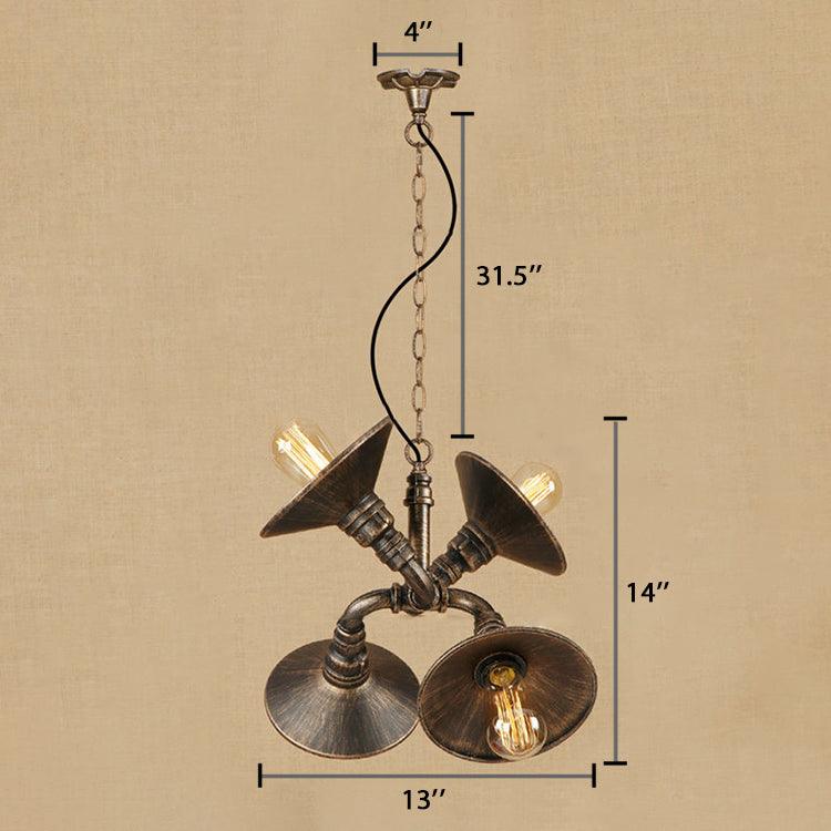 4-Light Chandelier Light Vintage Industrial Metal Lamp - Rebooters