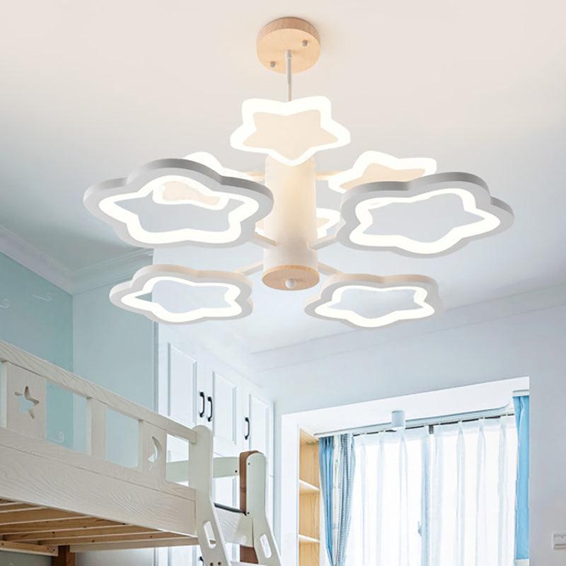 Acrylic Star Chandelier Child Bedroom 8 Heads Cartoon Light - Rebooters