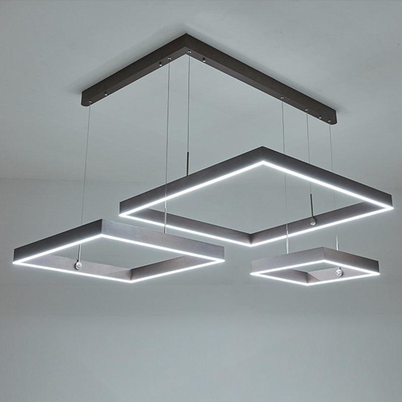 3-Head Living Room LED Pendant Light Minimalist Gold Coffee Chandelier - Rebooters