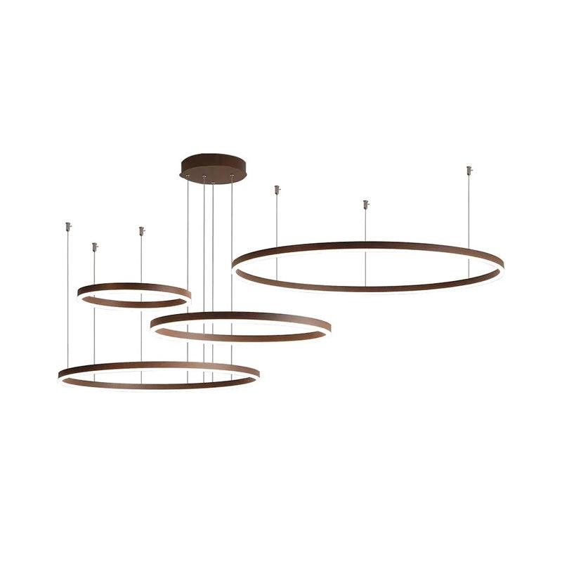 Modern 3/4-Tiered Chandelier LED Pendant Lighting Gold/Coffee - Rebooters