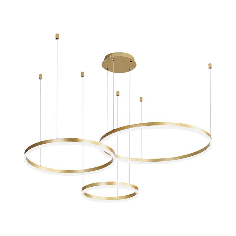 Modern 3/4-Tiered Chandelier LED Pendant Lighting Gold/Coffee - Rebooters