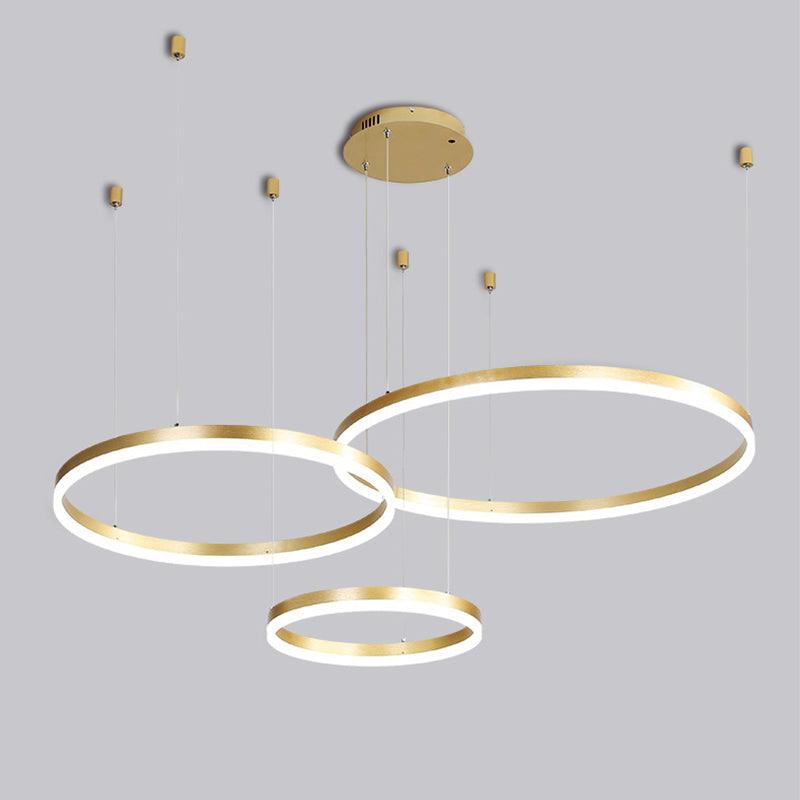 Modern 3/4-Tiered Chandelier LED Pendant Lighting Gold/Coffee - Rebooters