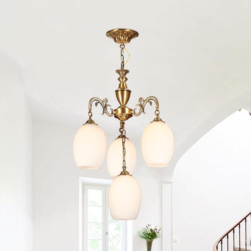 4/6-Bulb Oval Chandelier Lighting Vintage Bronze Finish - Rebooters