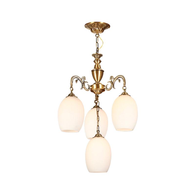 4/6-Bulb Oval Chandelier Lighting Vintage Bronze Finish - Rebooters