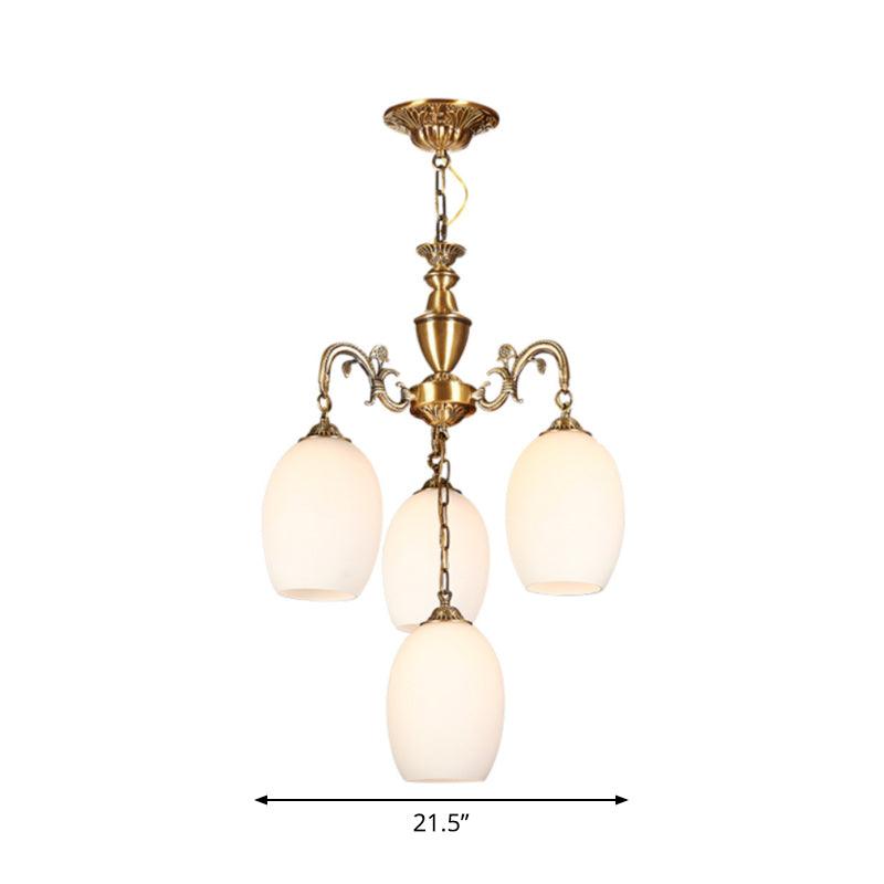 4/6-Bulb Oval Chandelier Lighting Vintage Bronze Finish - Rebooters