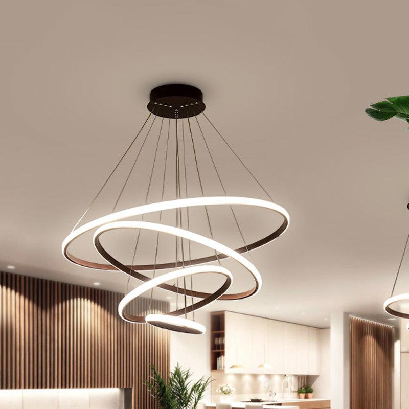 3/4-Tier Pendant Chandelier Minimalist Acrylic LED Light - Rebooters