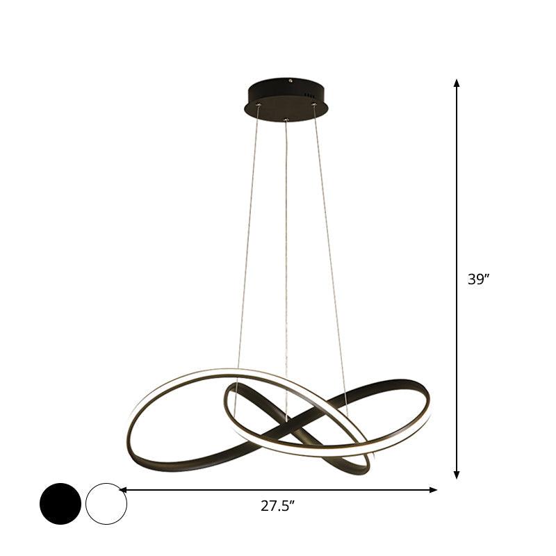 19.5"/27.5" W Simplicity LED Hanging Chandelier Lamp - Rebooters