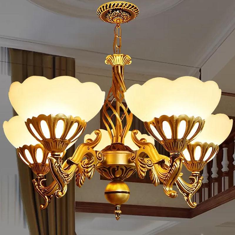 5-Light Up Chandelier Traditional Sitting Room Light Gold - Rebooters