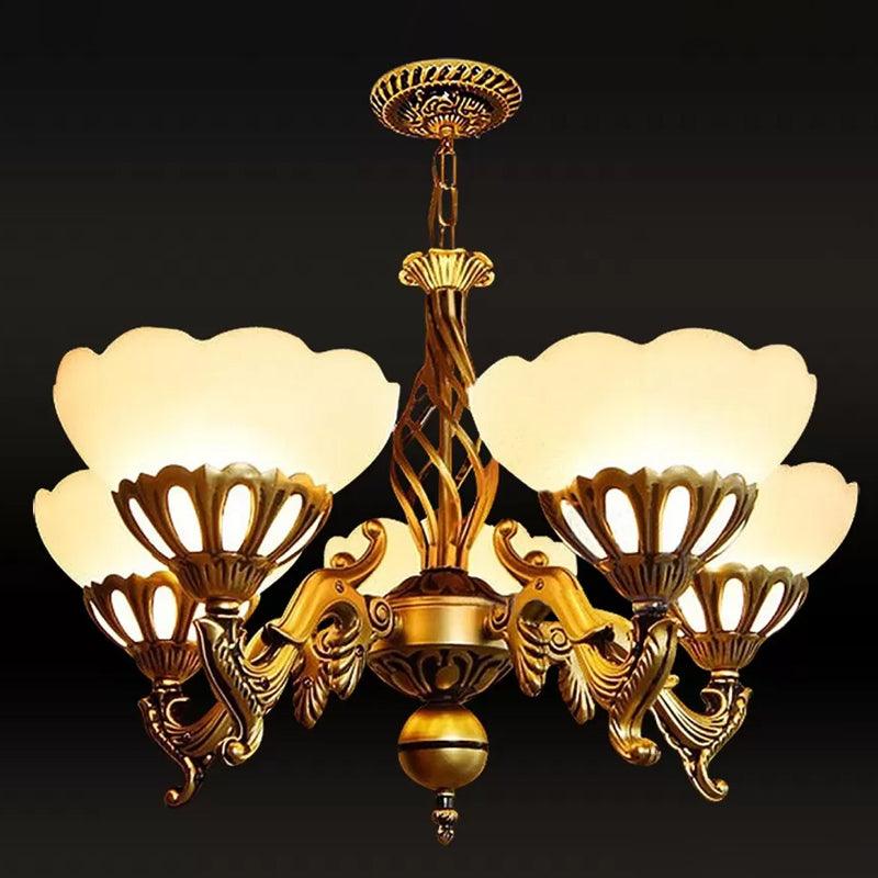 5-Light Up Chandelier Traditional Sitting Room Light Gold - Rebooters