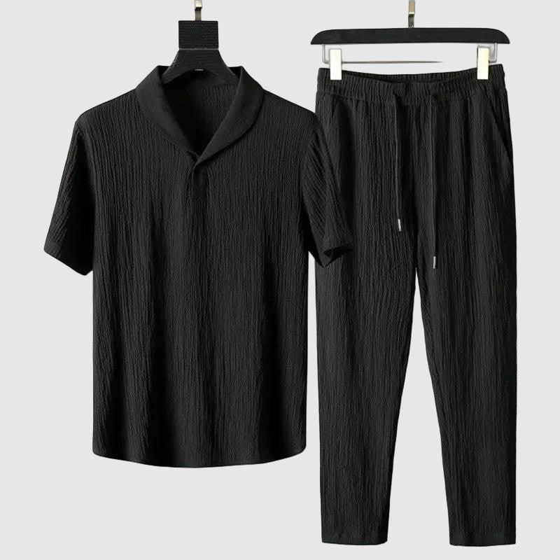 Men's Casual Short-Sleeved Shirt and Trousers Set for Effortless Style Rebooters mens 2 piece set