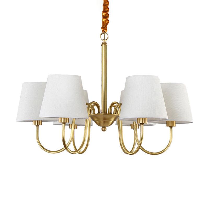 3/6/8 Lights Swooping Curve Chandelier Gold Metal Lamp - Rebooters