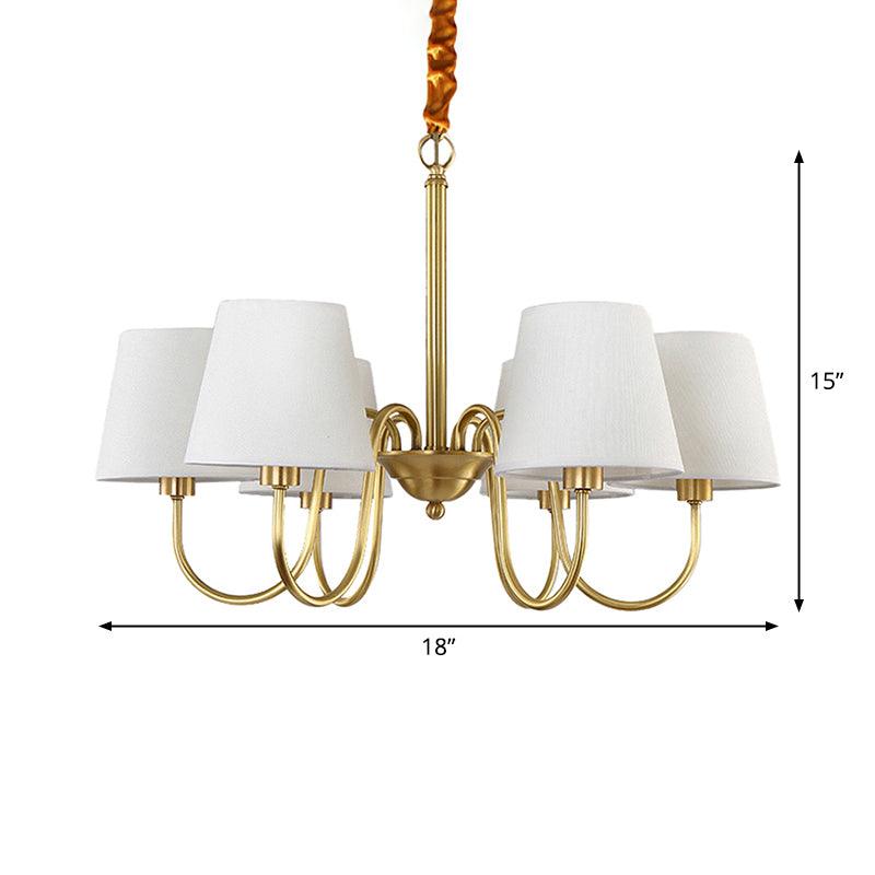 3/6/8 Lights Swooping Curve Chandelier Gold Metal Lamp - Rebooters