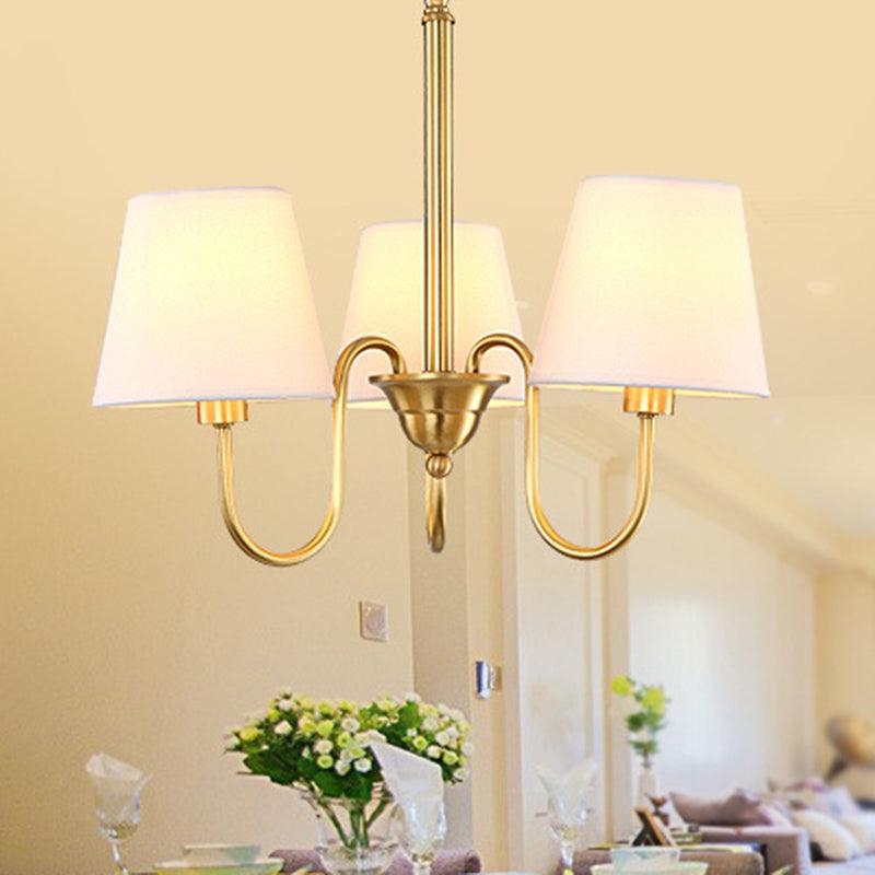 3/6/8 Lights Swooping Curve Chandelier Gold Metal Lamp - Rebooters