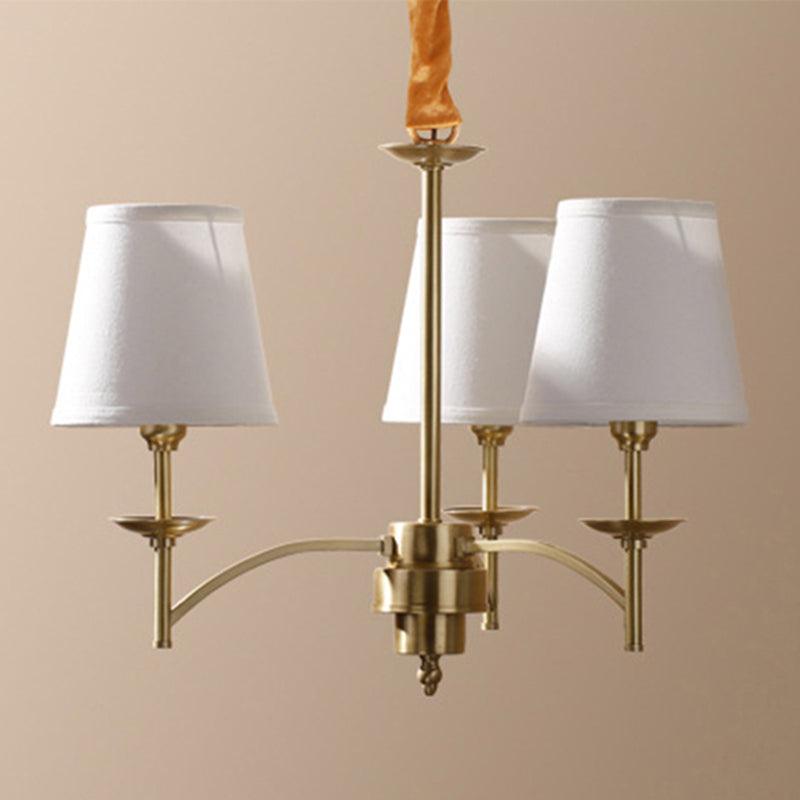6/8/10-Bulb Ceiling Chandelier Traditional Fabric Light Gold - Rebooters