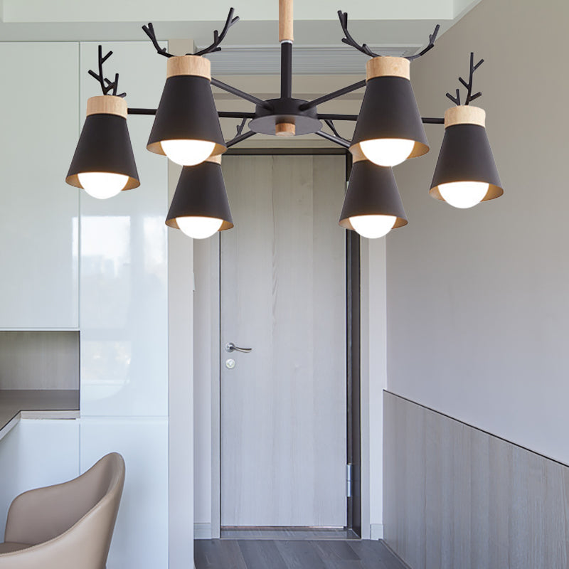 Deer Horn Kids Room Lighting Pendant Chandelier Iron Modern - Rebooters