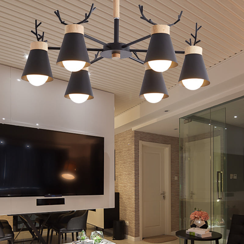 Deer Horn Kids Room Lighting Pendant Chandelier Iron Modern - Rebooters