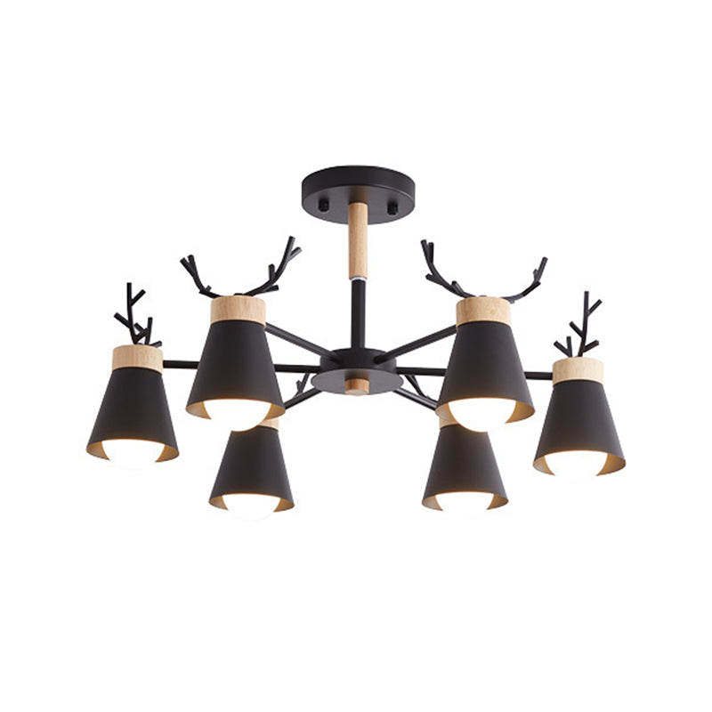 Deer Horn Kids Room Lighting Pendant Chandelier Iron Modern - Rebooters