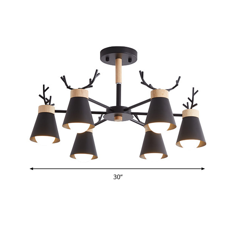 Deer Horn Kids Room Lighting Pendant Chandelier Iron Modern - Rebooters