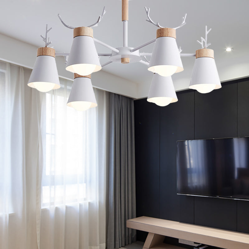Deer Horn Kids Room Lighting Pendant Chandelier Iron Modern - Rebooters
