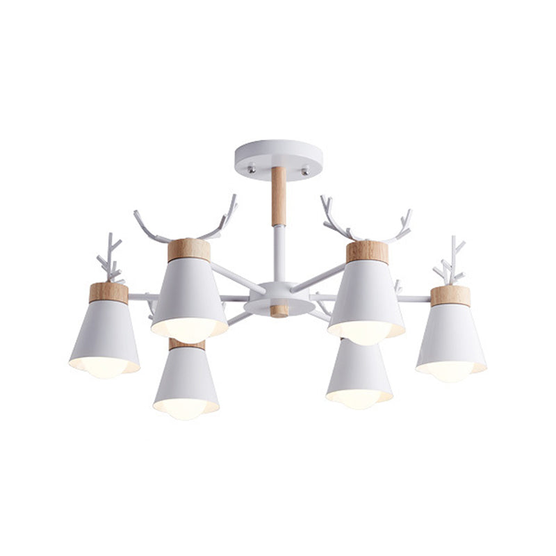 Deer Horn Kids Room Lighting Pendant Chandelier Iron Modern - Rebooters