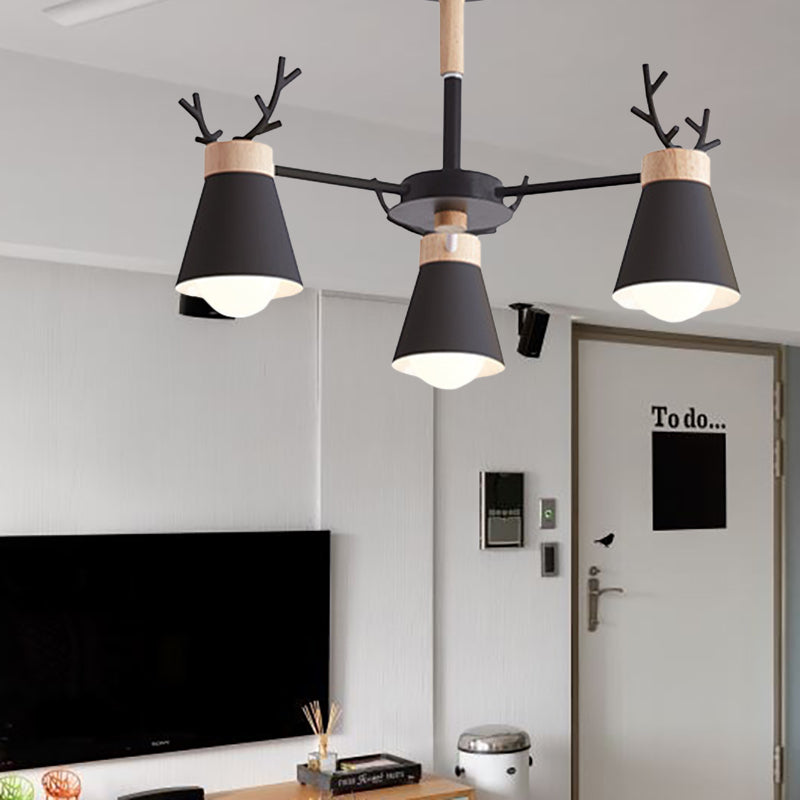 Deer Horn Kids Room Lighting Pendant Chandelier Iron Modern - Rebooters