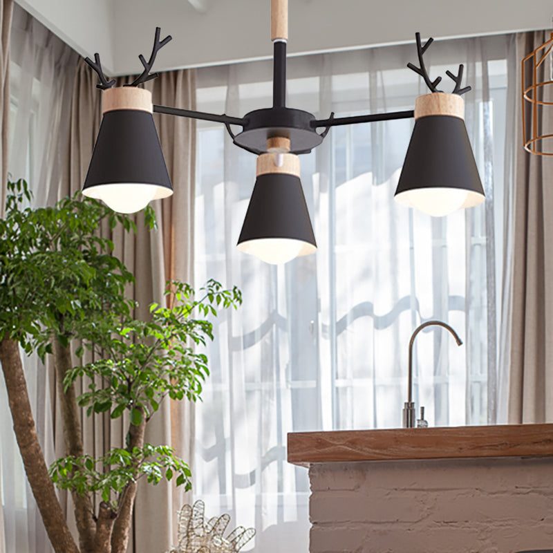 Deer Horn Kids Room Lighting Pendant Chandelier Iron Modern - Rebooters