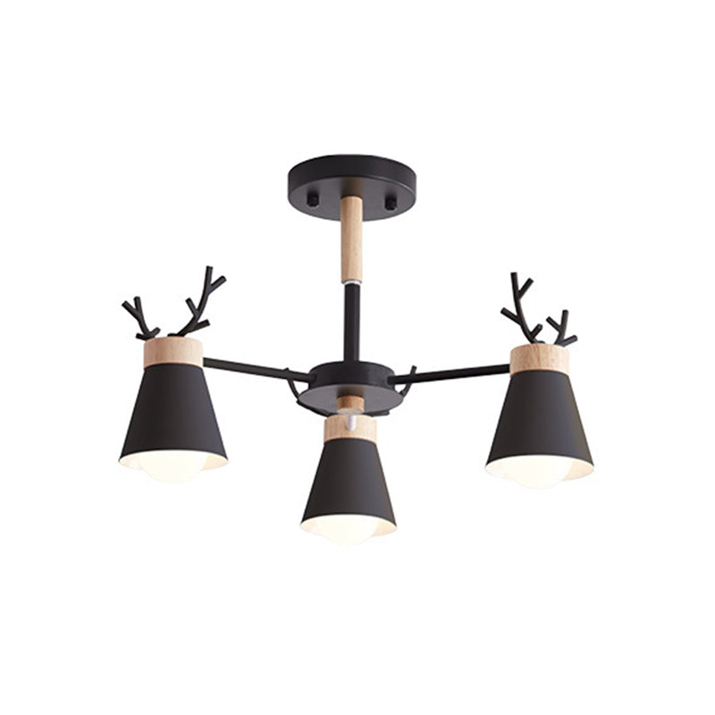 Deer Horn Kids Room Lighting Pendant Chandelier Iron Modern - Rebooters