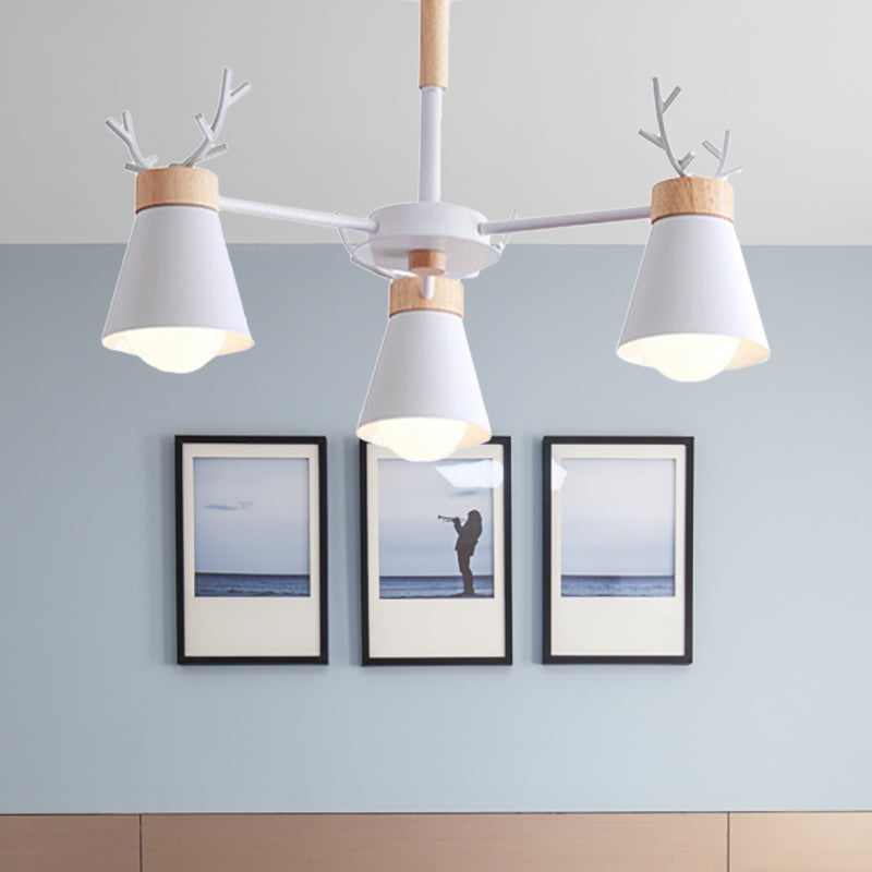 Deer Horn Kids Room Lighting Pendant Chandelier Iron Modern - Rebooters