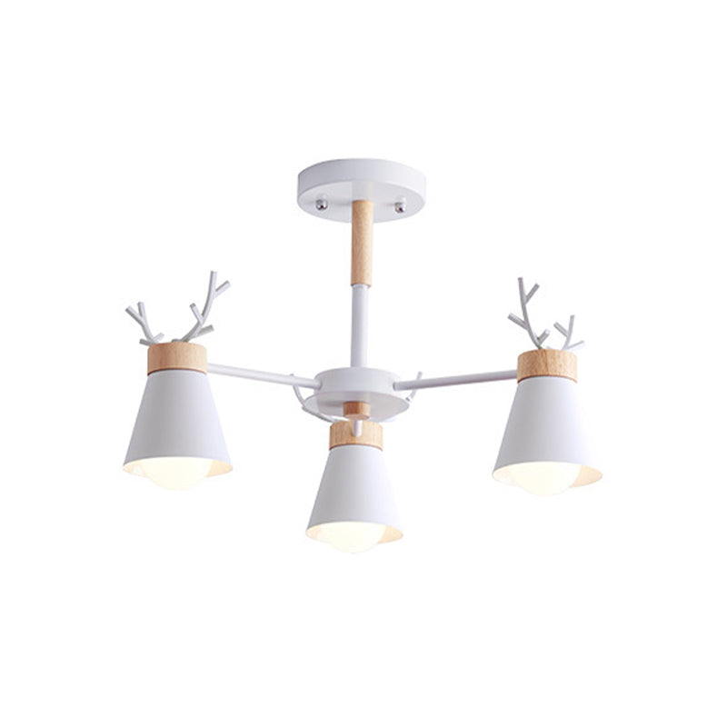 Deer Horn Kids Room Lighting Pendant Chandelier Iron Modern - Rebooters