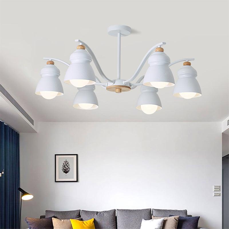 Bedroom Gourd Pendant Chandelier Lamp Metal Modern Design - Rebooters